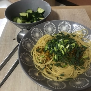 さば缶でつくる☆ピリ辛！さばのパスタ